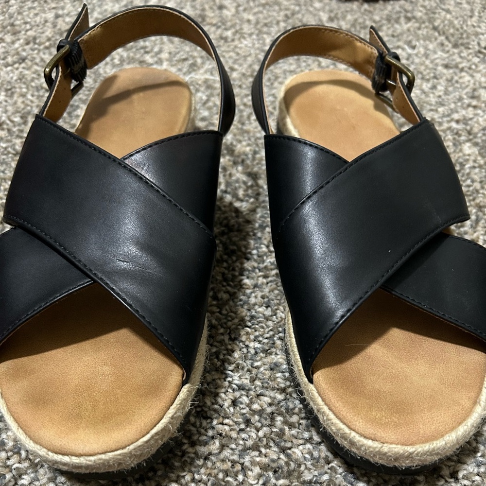 Women's Black Frances Heel Sandals - Picture 3 of 14